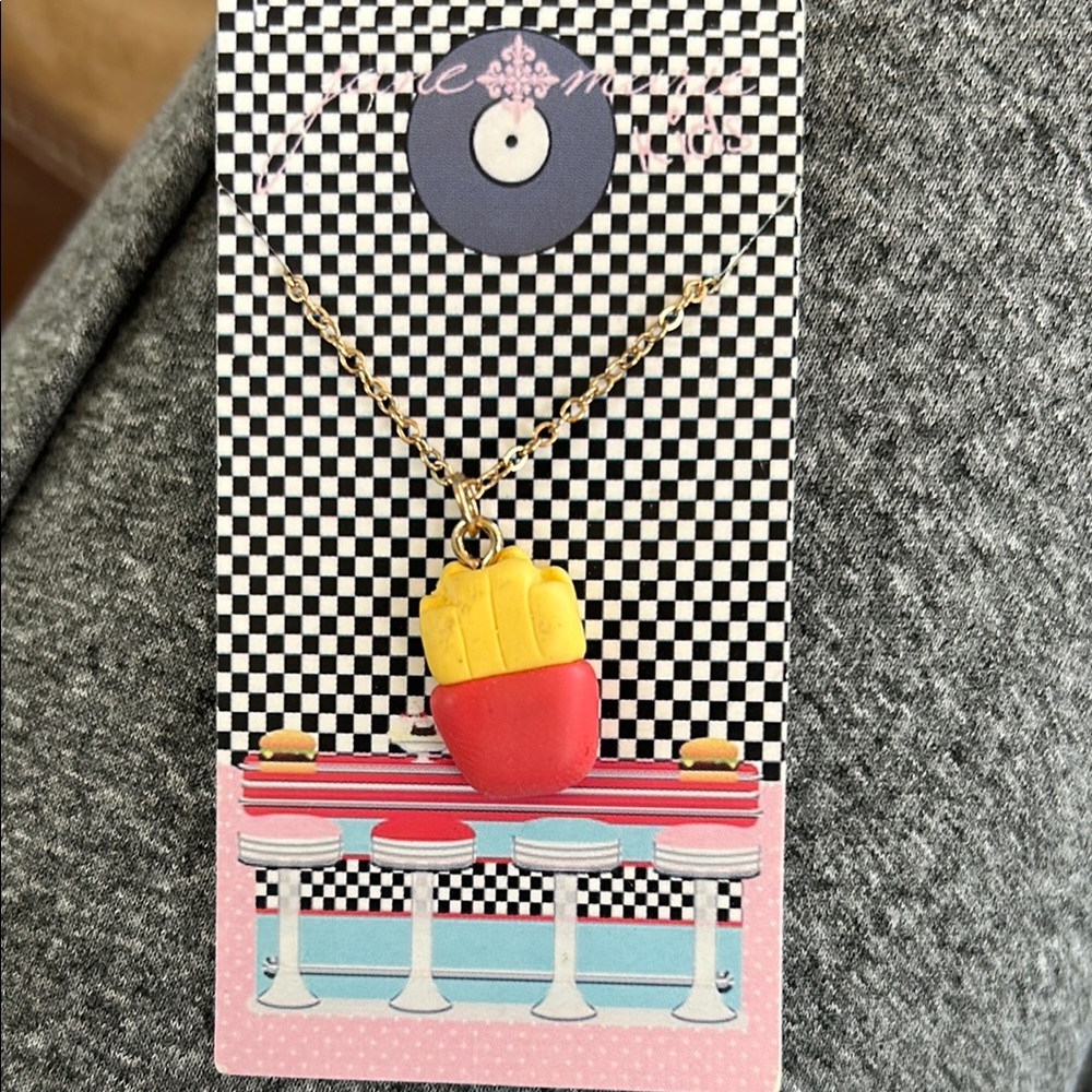 Jane Marie French Fries Kids Necklace